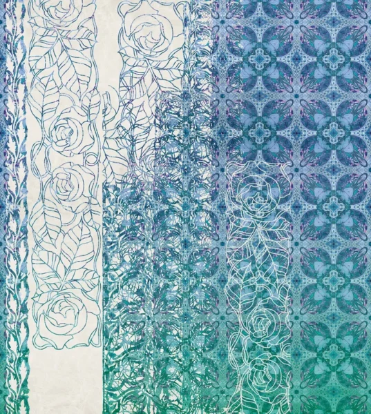 Fototapeet Art Nouveau Bleu