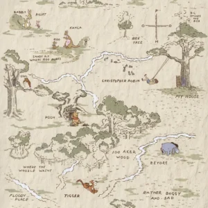 Fototapeet Winnie the Pooh Map, Komar IADX4-042
