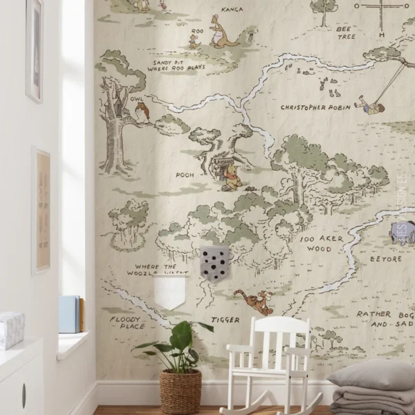 Fototapeet Winnie the Pooh Map, Komar IADX4-042