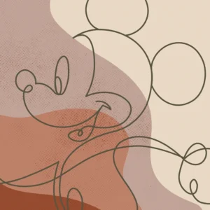 Fototapeet Mickey Line Drawing, Komar IADX5-046