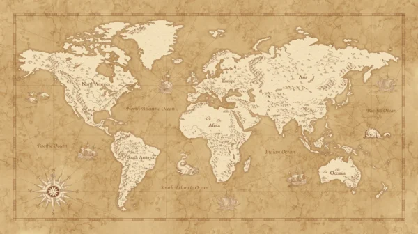 Fototapeet Komar IAX10-0027 - Vintage World Map
