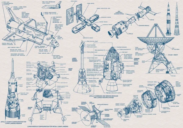 Fototapeet Komar IAX8-0016 - Spacecraft Architecture