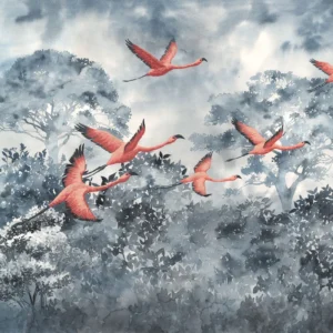 Fototapeet Flamingos in the Sky, Komar INX8-053