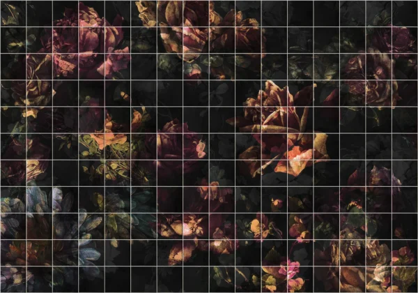 Fototapeet Komar INX8-080 - Tiles Flowers