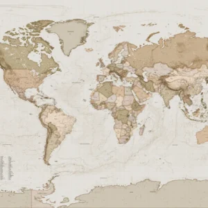 Фотообои Earth Map, Komar X7-1015