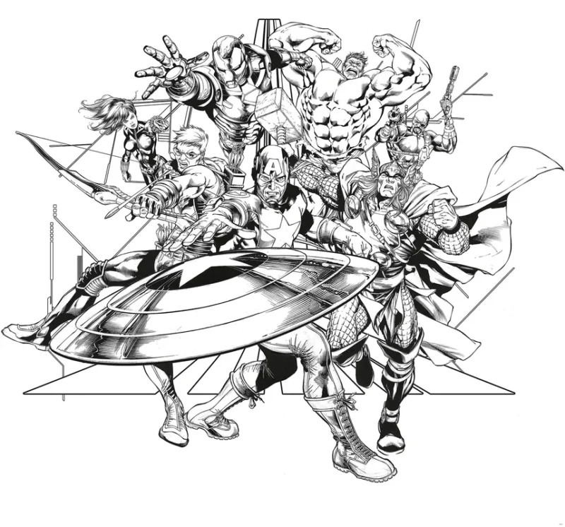 Фотообои Avengers Black and White, Komar IADX6-066