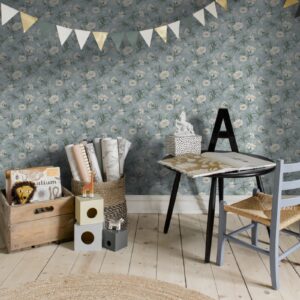 Tapeet Sandberg 832-37 Emilie sky blue
