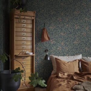 Tapeet Sandberg 838-76 Linnea Midnight Blue