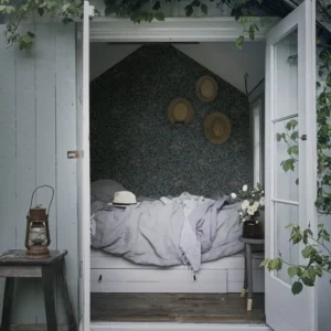 Tapeet Sandberg 838-76 Linnea Midnight Blue