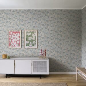 Tapeet Sandberg S10159 Huset i solen Folklore Blue