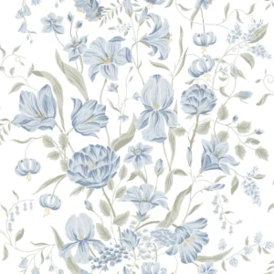 Tapeet Sandberg S10162 Karins bukett Sky Blue