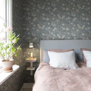 Tapeet Sandberg S10165 Till Karin folklore blue