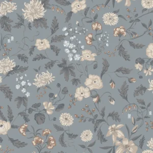 Tapeet Sandberg S10165 Till Karin folklore blue