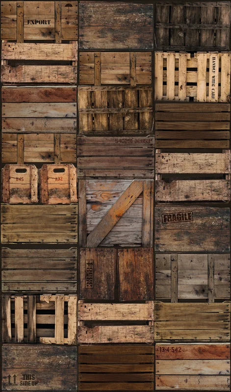 Обои Marburg Smart Art EASY 47211, винтажные деревянные ящики