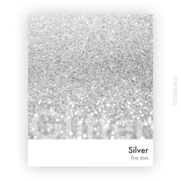 Glitter silver fine dots (glitterpuru hõbe)