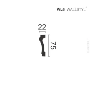 Seinaliist WL6 Wallstyl, 75×22 mm