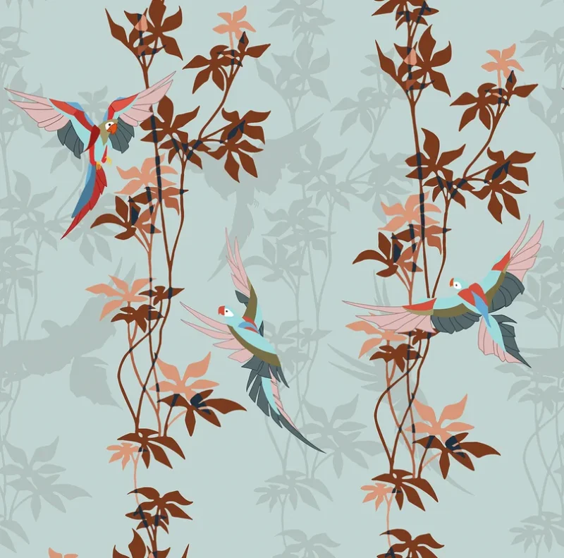 Дизайнерские обои ICH La Tapicera WP172051 Loro Park Aqua