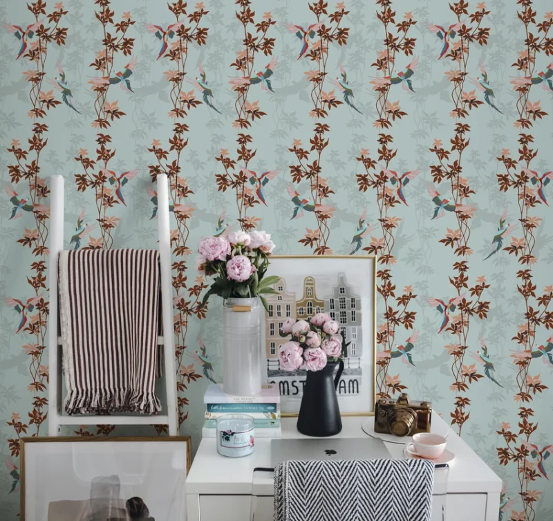 Дизайнерские обои ICH La Tapicera WP172051 Loro Park Aqua
