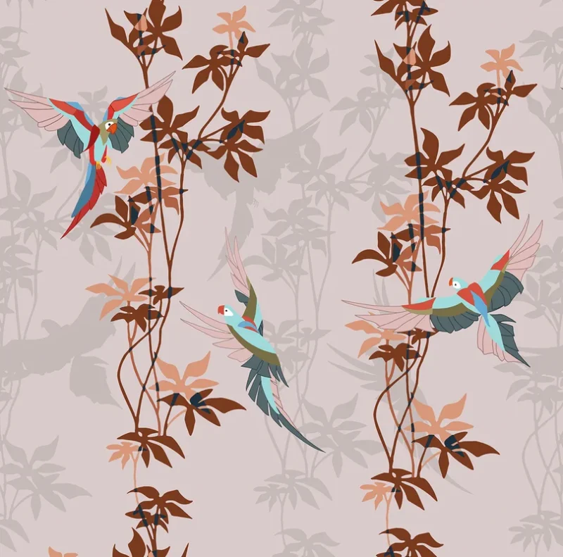 Дизайнерские обои ICH La Tapicera WP172052 Loro Park Rose