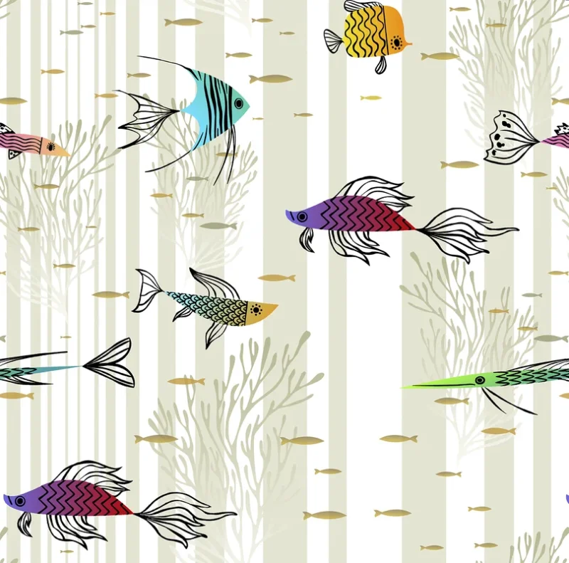 Tapeet ICH La Tapicera WP182091 Trully Fish Light