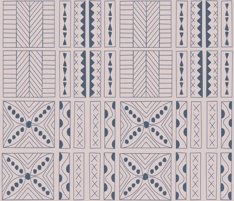 Дизайнерские обои ICH La Tapicera WP191021 Mahori Rosa-Azul