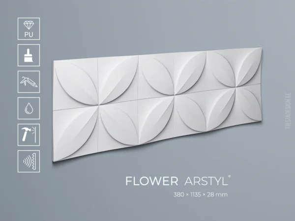 3d seinapaneel FLOWER Arstyl
