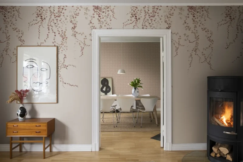 Pilttapeet Sandberg S10175 - Aralia Burgundy