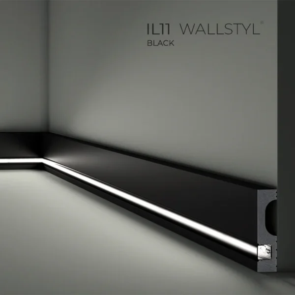 Плинтус Wallstyl IL11-BLACK для led-подсветки