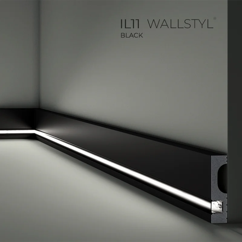 Põrandaliist IL11 BLACK Wallstyl