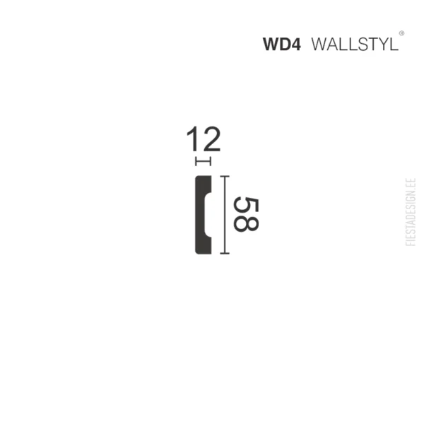 Seinaliist WD4 Wallstyl, 58×12 mm