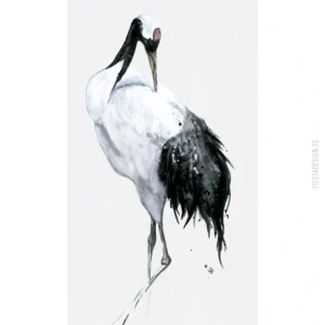 Fliistapeet Marburg Kumano 34594 Japanese Crane, 106×270 cm