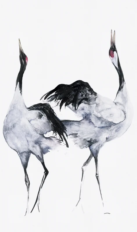 Tapeet Marburg 34595 Japanese cranes (Õnnekured ehk Jaapani kured)