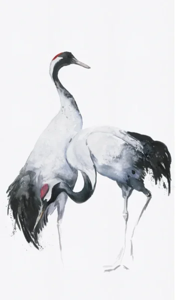 Tapeet Marburg 34596 Japanese cranes (Õnnekured ehk Jaapani kured)