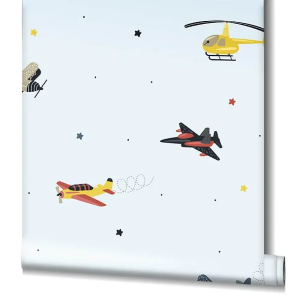 Lastetoa tapeet Marburg Kids Walls 45817 - Planes and Helicopters