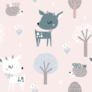 Lastetoa tapeet Marburg Kids Walls 45836 - Baby Deer Meeting Hedgehog