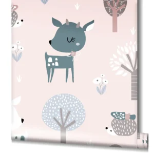 Lastetoa tapeet Marburg Kids Walls 45836 - Baby Deer Meeting Hedgehog