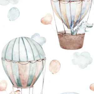 Lastetoa tapeet Kids Walls 45865 - Hot Air Balloon Ride