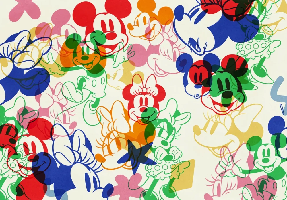 Fototapeet Komar IADX8-120 - Mickey & Minnie Mixture
