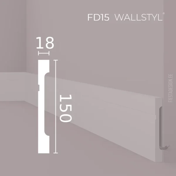 Põrandaliist FD15 Wallstyl