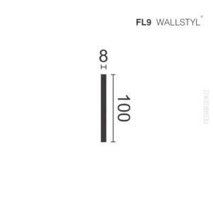 Liist FL9 Wallstyl, 100×8 mm