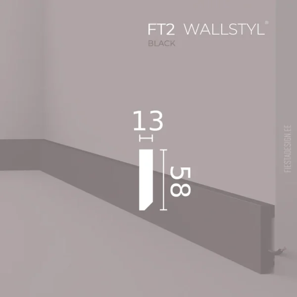 Плинтус FT2-BLACK Wallstyl