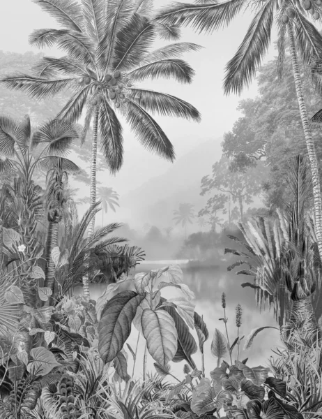 Fototapeet Komar RAW - Lac Tropical Black & White