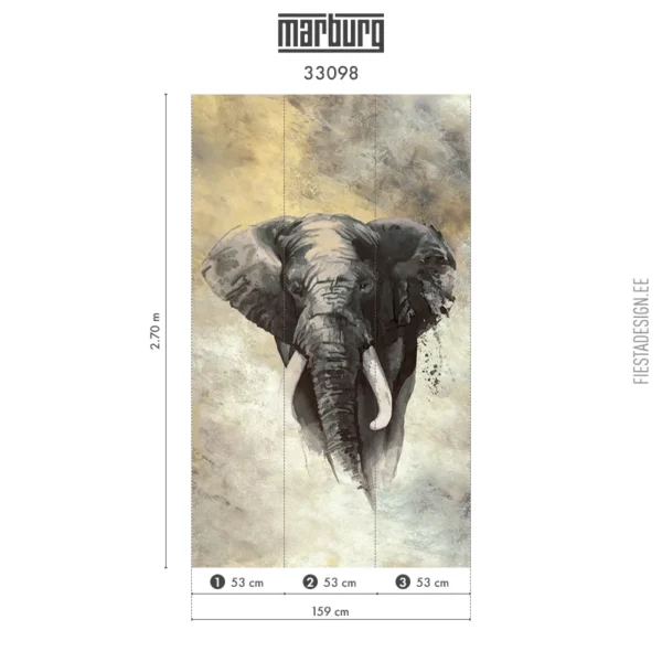 Tapeet Marburg Travertino 33098 Elephant