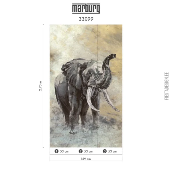 Tapeet Marburg Travertino 33099 Elephant