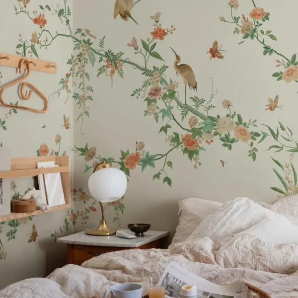 Tapeet Sandberg Chinoiserie Garden S10424 Bloom Spring Green