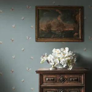 Tapeet Sandberg S10448 Butterflies Misty Blue