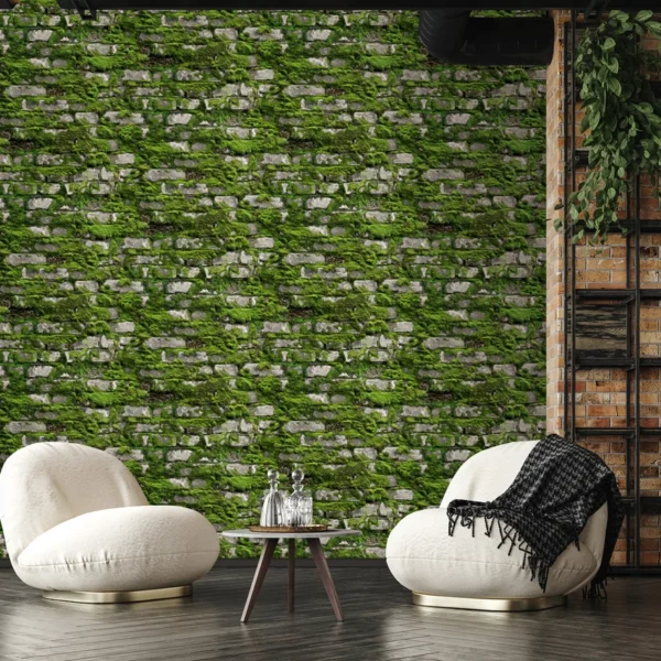 Tapeet Marburg Struktura 45731 Mossy Brick Wall