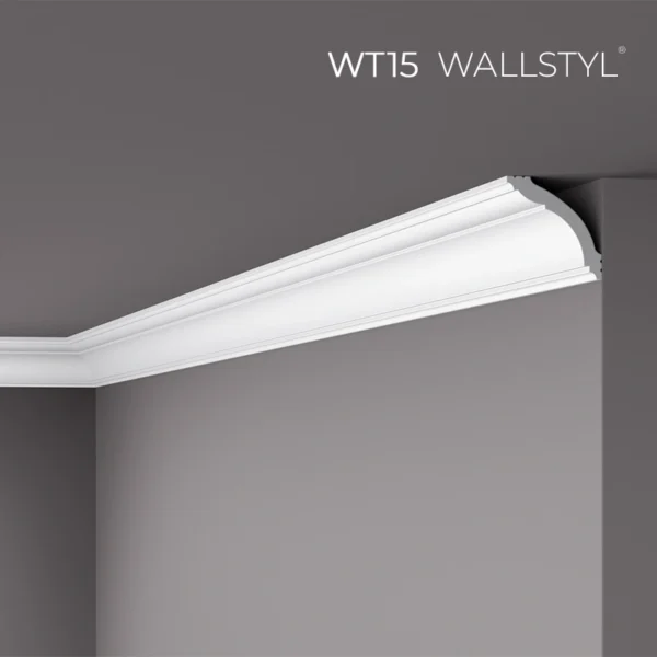 Потолочный плинтус WT15 Wallstyl (7×7×200 см)