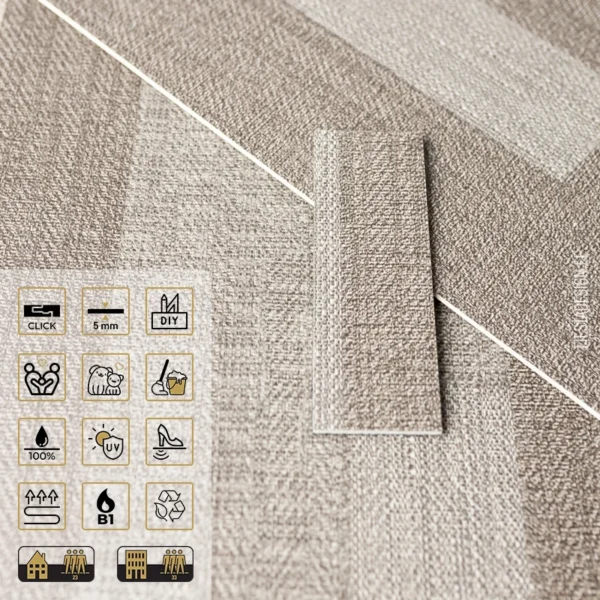 Vinüülparkett SPC Click – Carpet Imitation