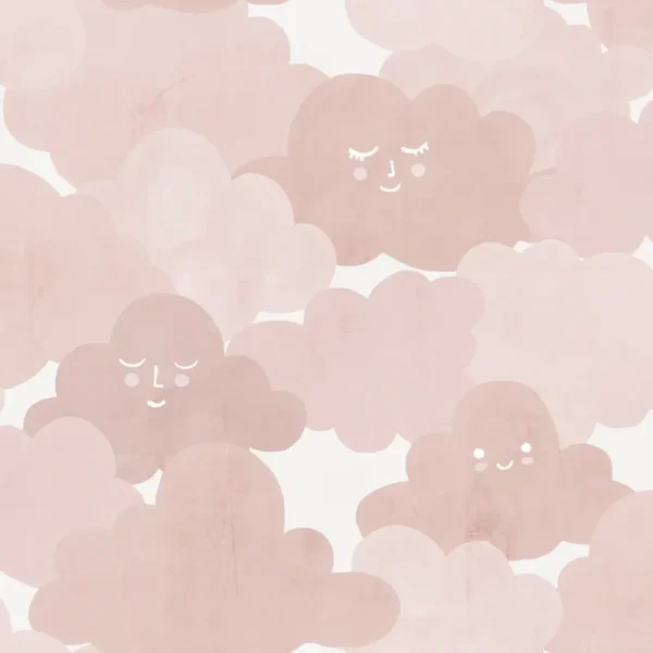 Обои RebelWalls Dreamland R18141 Happy Clouds Pink